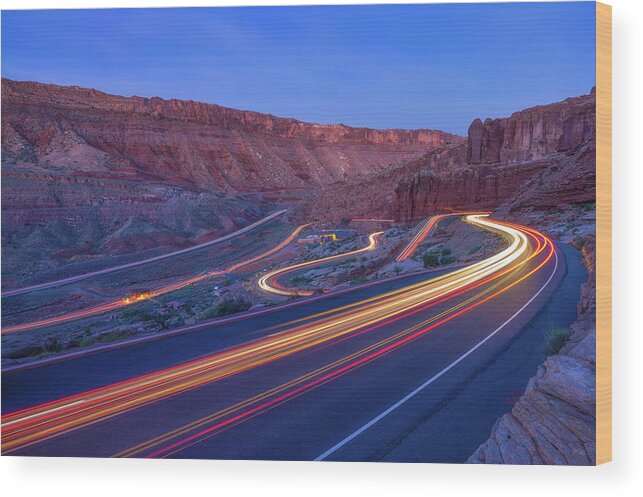 Utah Wood Print featuring the photograph Park Drive by Darren White