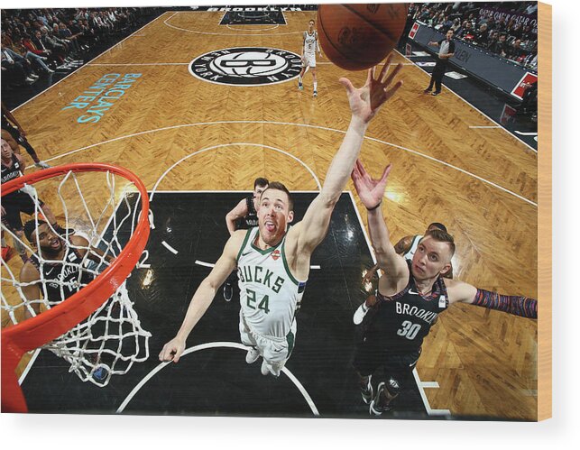 Nba Pro Basketball Wood Print featuring the photograph Pat Connaughton by Nathaniel S. Butler