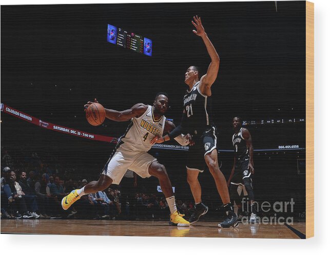 Nba Pro Basketball Wood Print featuring the photograph Paul Millsap by Bart Young