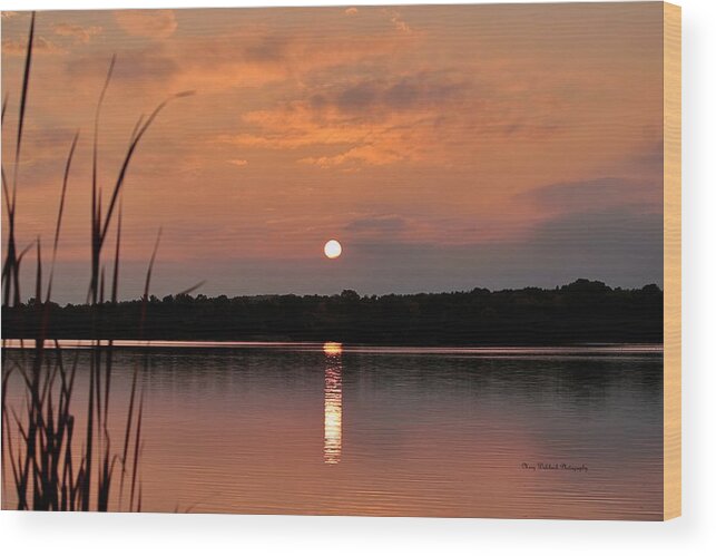 Sunset Wood Print featuring the photograph Peaceful Planet by Mary Walchuck