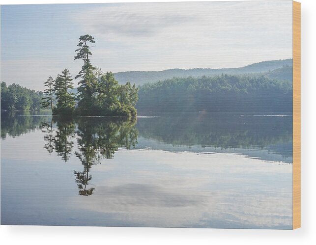 Lake Luzerne Wood Print featuring the photograph Peaceful Sunday by Kendall McKernon