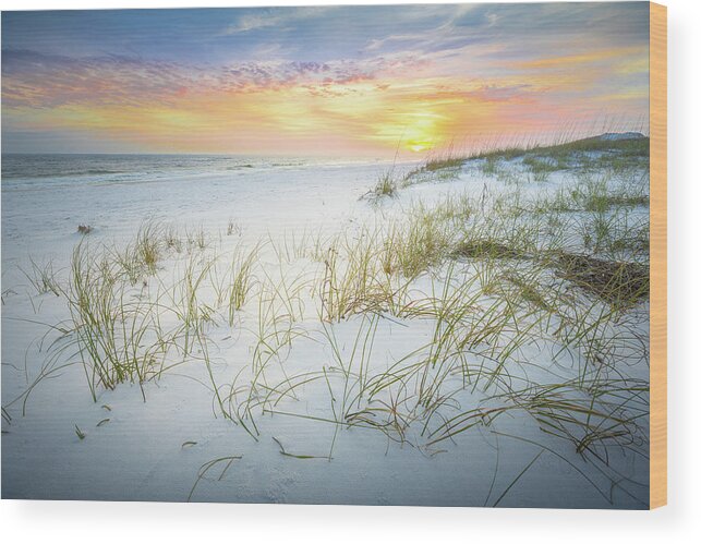 Beach Wood Print featuring the photograph Peaceful View At The Gulf Islands National Seashore Florida by Jordan Hill