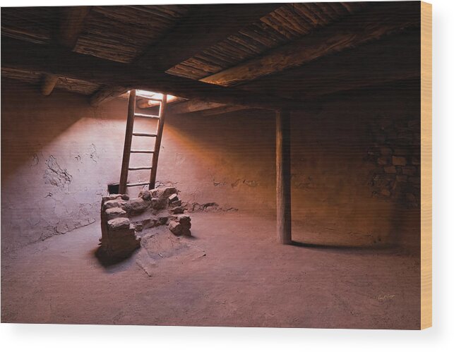 New Mexico Wood Print featuring the photograph Pecos Kiva by Dan McGeorge