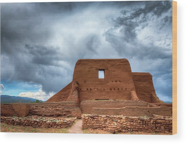 Pecos Wood Print featuring the photograph Pecos Storm by James Barber