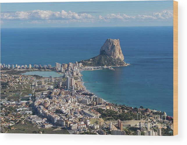 Spain Wood Print featuring the photograph Penon de Ifach and Calpe by Adriana Mueller