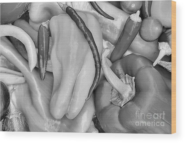 Pepper And Snap Bean Still Life Black And White Duvet Cover by Adam Jewell  - Fine Art America