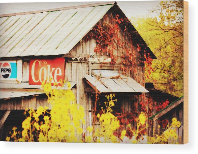 Barn Wood Print featuring the photograph Pepsi Challenge by Julie Hamilton