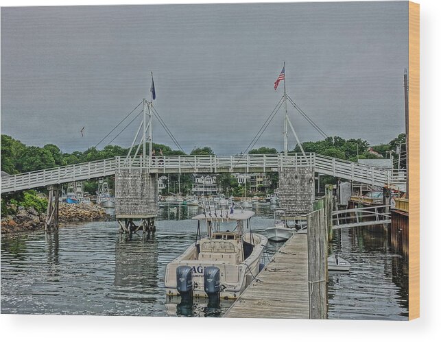 Ogunquit Wood Print featuring the photograph Perkins Cove Ogunquit by Patricia Caron