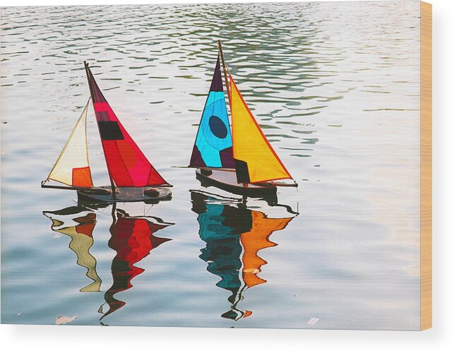Paris Wood Print featuring the photograph Toy Boats by Claude Taylor