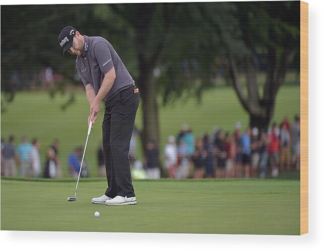 People Wood Print featuring the photograph PGA Championship - Final Round by Drew Hallowell