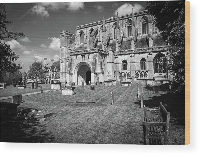 Britain Wood Print featuring the photograph Picturesque Malmesbury Abbey by Seeables Visual Arts