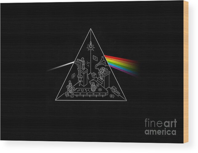 Pink Floyd Wood Print featuring the photograph Pink Floyd Album Cover by Action