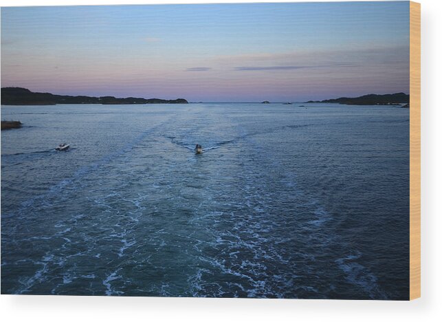 Fjord Wood Print featuring the photograph Pink Horizon by Shreya Sen
