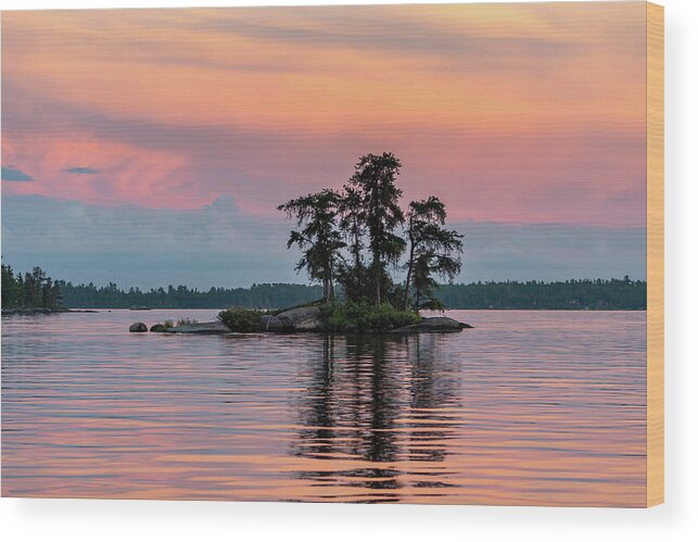 Voyageurs Wood Print featuring the photograph Pink Seas by Kelly VanDellen