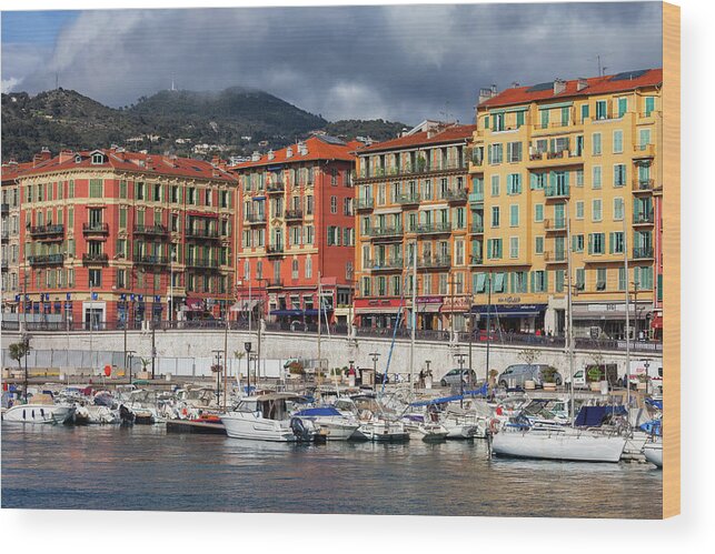 Nice Wood Print featuring the photograph Port Lympia In City Of Nice In France by Artur Bogacki