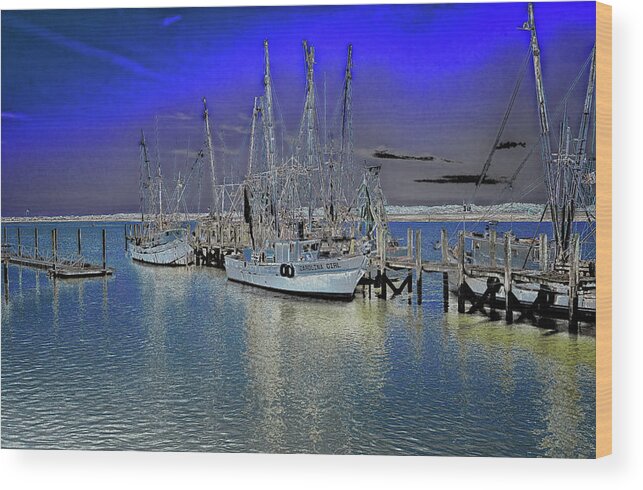 Marietta Georgia Wood Print featuring the photograph Port Royal Shrimp Boats by Tom Singleton