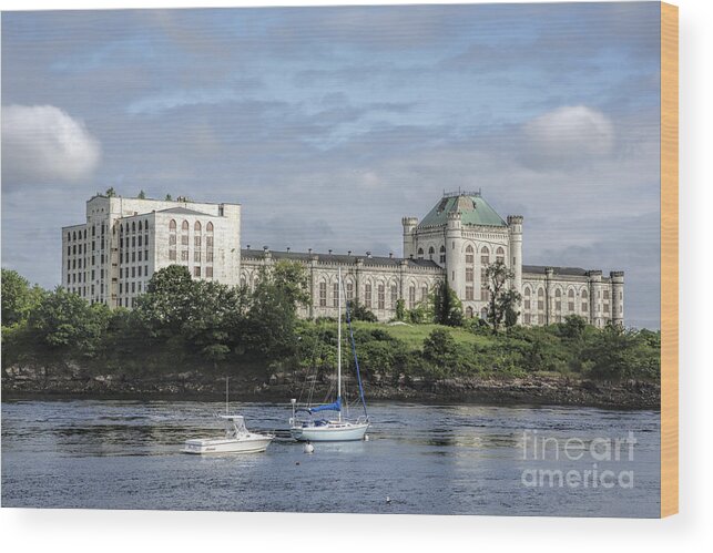 Harbor Wood Print featuring the photograph Portsmouth Naval Prison - Kittery Maine by Erin Paul Donovan