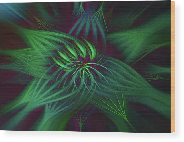 Art Wood Print featuring the photograph Quarantine Creations -Leafy Dreamin by Bill and Linda Tiepelman