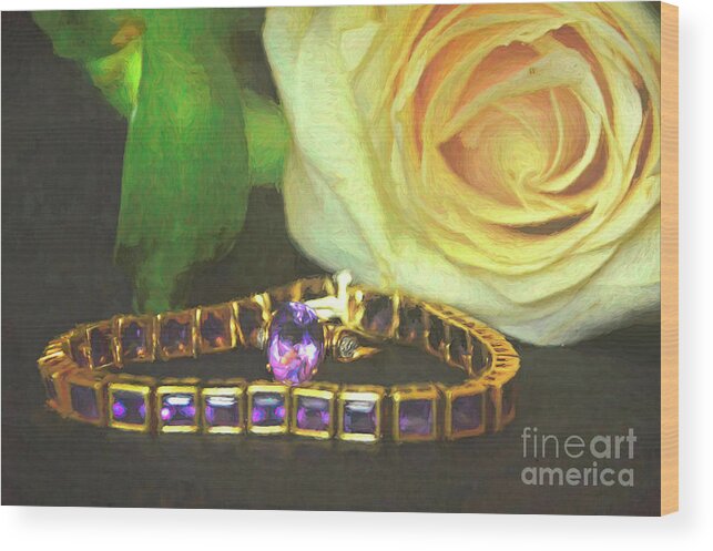 Amethyst Wood Print featuring the photograph Quiet Beauty by Diana Mary Sharpton