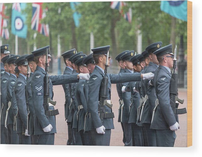 Raf Wood Print featuring the photograph RAF on Parade at 100 by Andrew Lalchan