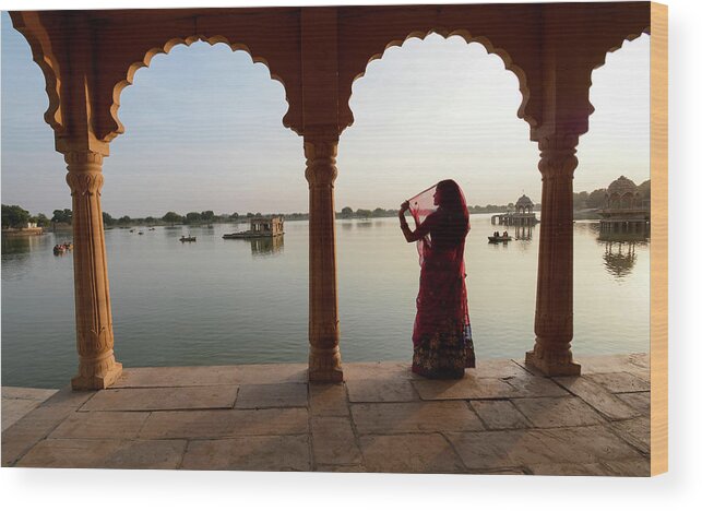 Rajasthan Wood Print featuring the photograph Serendipity - Rajasthan Desert, India by Earth And Spirit
