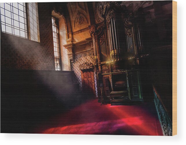Window Wood Print featuring the photograph Rapture in the sacristy by Micah Offman
