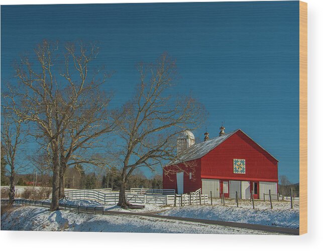 West Virginia Wood Print featuring the photograph Red and Blue by Melissa Southern