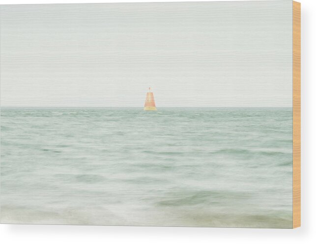 England Wood Print featuring the photograph Red Bouy at Penmon Point by Spikey Mouse Photography