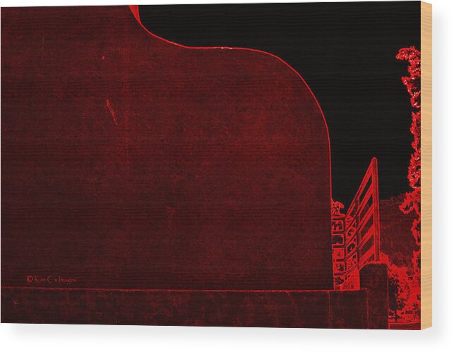 Wall Wood Print featuring the photograph Red City Wall by Kae Cheatham