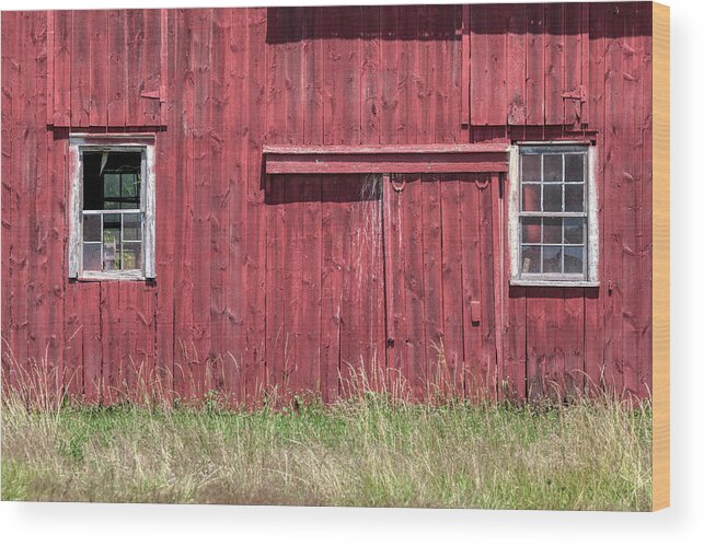Red Barn Wood Print featuring the photograph Red Horse Shoe Barn by David Letts
