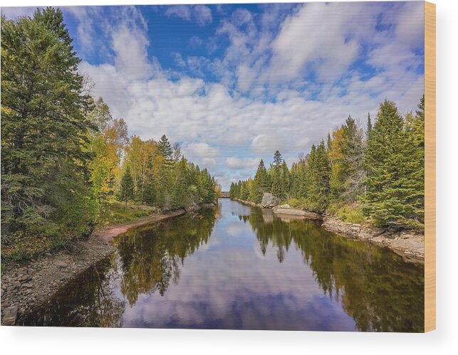 Reservoir Wood Print featuring the photograph Reflections at Thomson Reservoir by Susan Rydberg