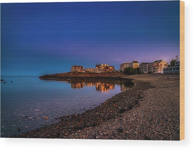 Perkins Cove Wood Print featuring the photograph Reflections of Perkins Cove by Penny Polakoff