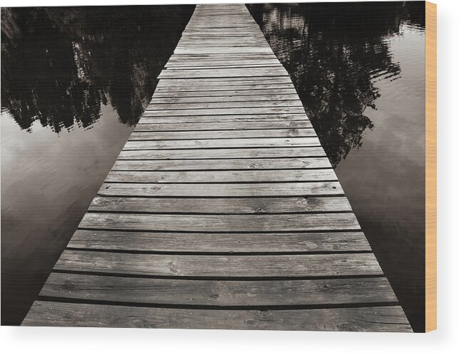 Trail Wood Print featuring the photograph Reflective Walk #1 by Jennifer Wright