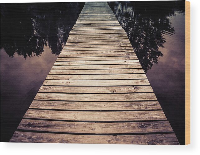 Trail Wood Print featuring the photograph Reflective Walk #5 by Jennifer Wright