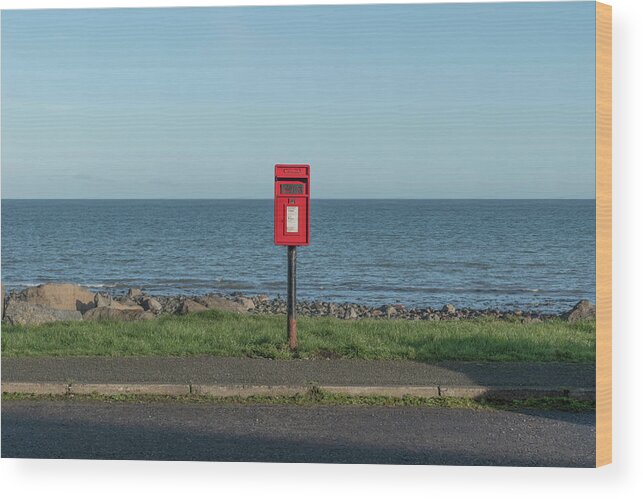 New Topographics Wood Print featuring the photograph Remote Postbox by Stuart Allen