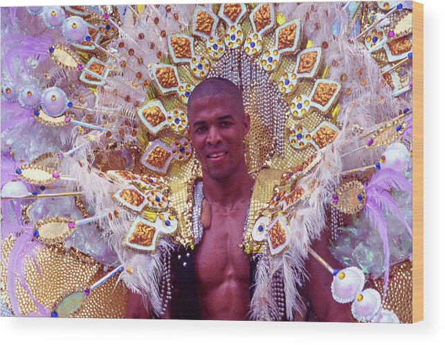 Trinidad Wood Print featuring the photograph Revel - Carnival, Trinidad and Tobago by Earth And Spirit