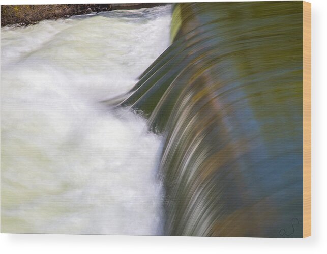 Rushing Wood Print featuring the photograph River Falls by Dart Humeston