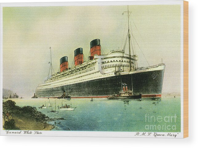 Art Ad Cunard White Star Queen Mary Travel  Deco  Poster Print