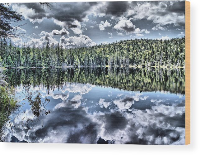 Lake Wood Print featuring the photograph Rock Pond Reflections by Russel Considine