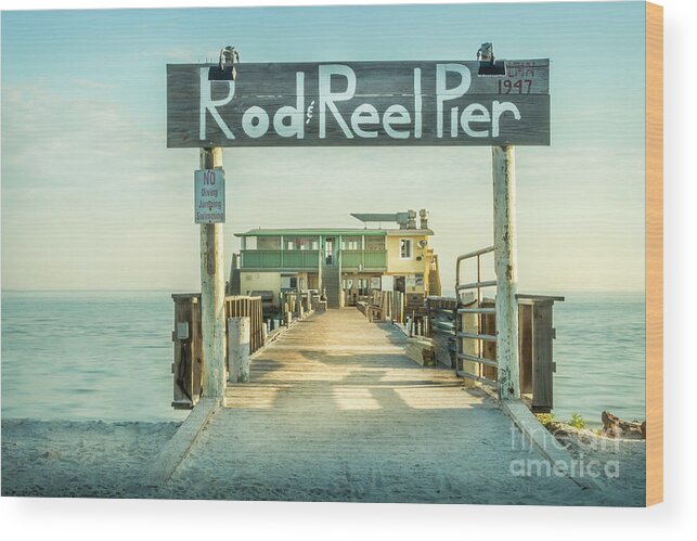 Anna Maria Island Wood Print featuring the photograph Rod and Reel Pier, Anna Maria Island, Florida by Liesl Walsh