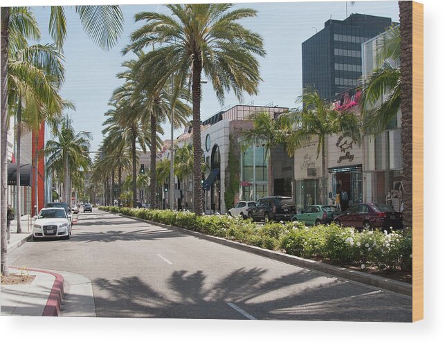 Rodeo Drive Wood Print featuring the photograph Rodeo Drive in Beverly Hills by Mark Stout