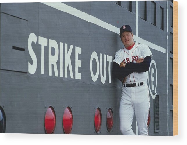 1980-1989 Wood Print featuring the photograph Roger Clemens by Ronald C. Modra/sports Imagery