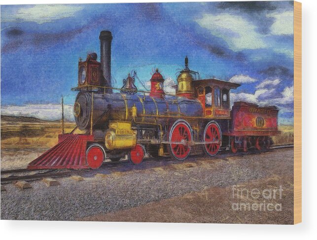 Union Pacific No. 119 Wood Print featuring the digital art Rogers 119 by Jerzy Czyz