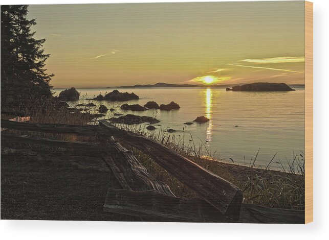Rosario Wood Print featuring the photograph Rosario Park Sunset by Tony Locke