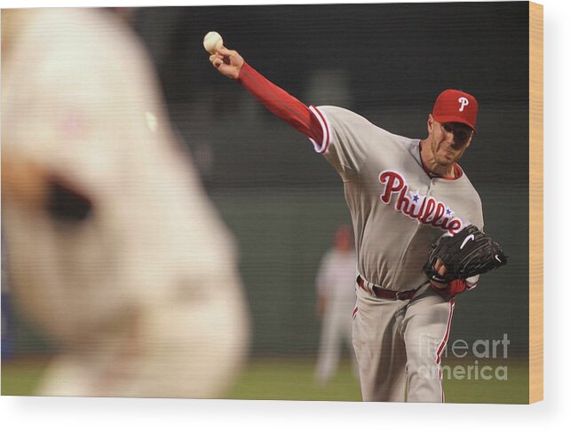 California Wood Print featuring the photograph Roy Halladay by Jed Jacobsohn