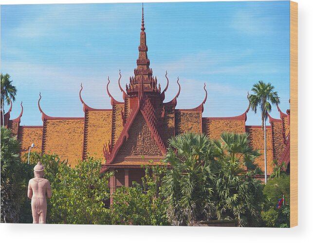 Cambodian Culture Wood Print featuring the photograph Royal Palace by Keren Su