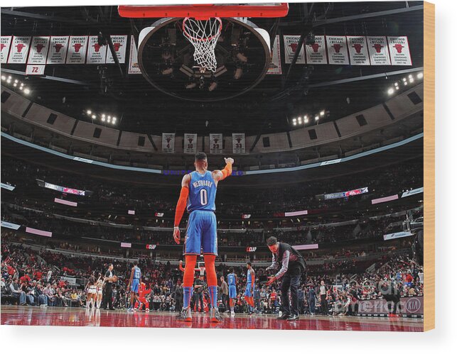 Russell Westbrook Wood Print featuring the photograph Russell Westbrook by Jeff Haynes