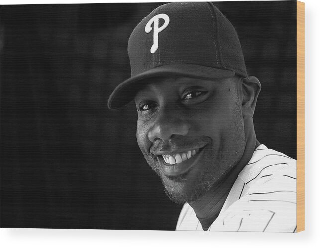 Media Day Wood Print featuring the photograph Ryan Howard by Mike Ehrmann