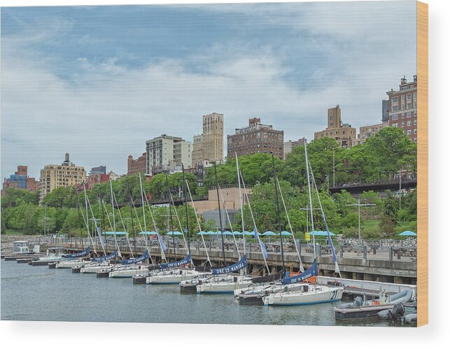 Sailing School Wood Print featuring the photograph Sailing School Brooklyn Bridge Park by Cate Franklyn