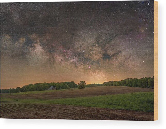 Nightscape Wood Print featuring the photograph Saline County by Grant Twiss